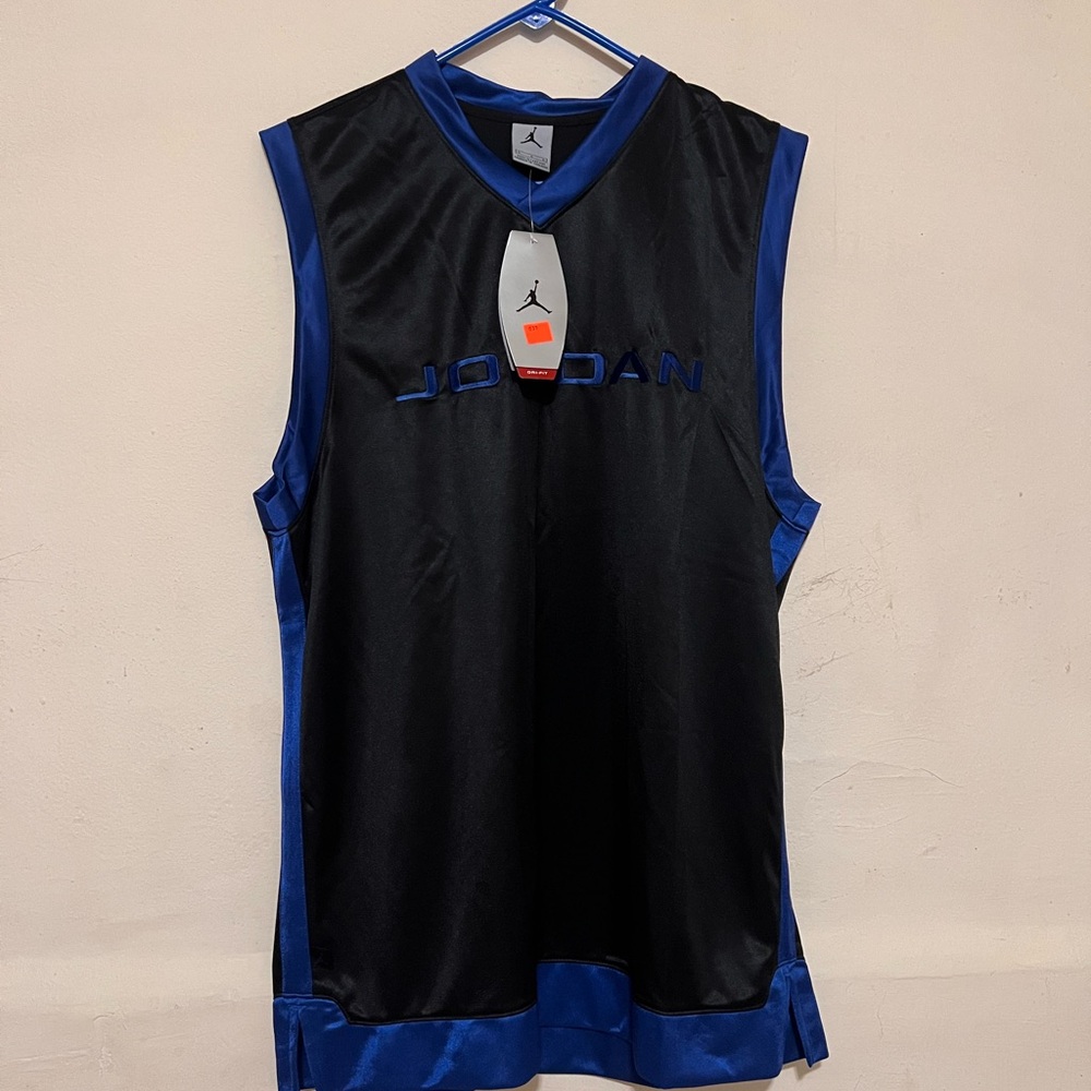 Vintage Jordan 2003 Tank Top Black Blue Size Medium Brand New W Tags DS Rare